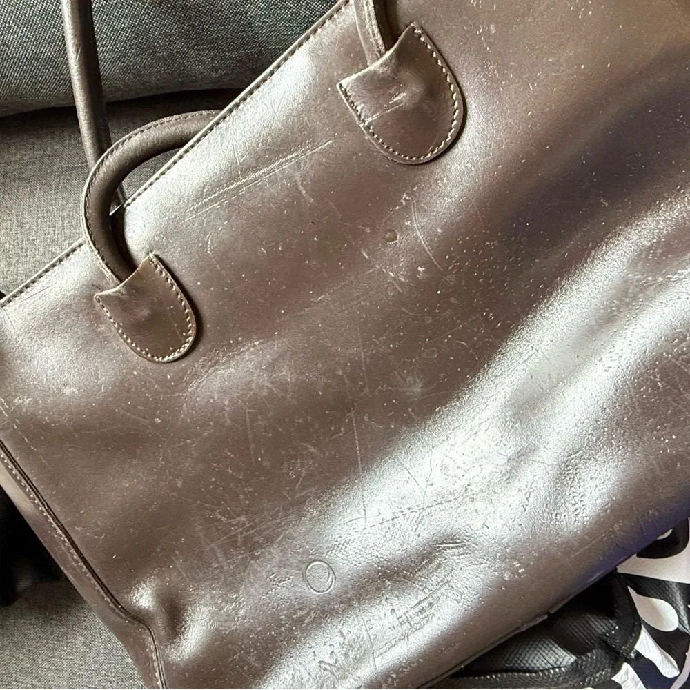 Besozzi Franco Genuine Leather Made Italy Tote Bag Color Brown